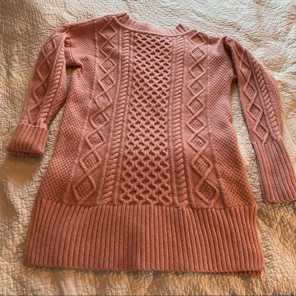 J Crew Lonnie Pink Cable Knit Sweater Tunic - Picture 12 of 12